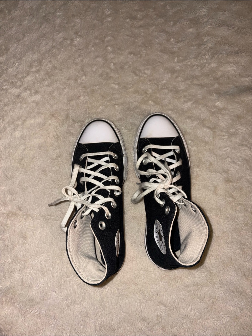 Converse High Top Sneakers - Black & White - Picture 7 of 10